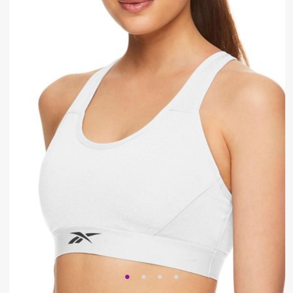 Stark White Challenger Sports Bra Reebok